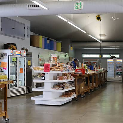 view of inside the Fish Food Pantry