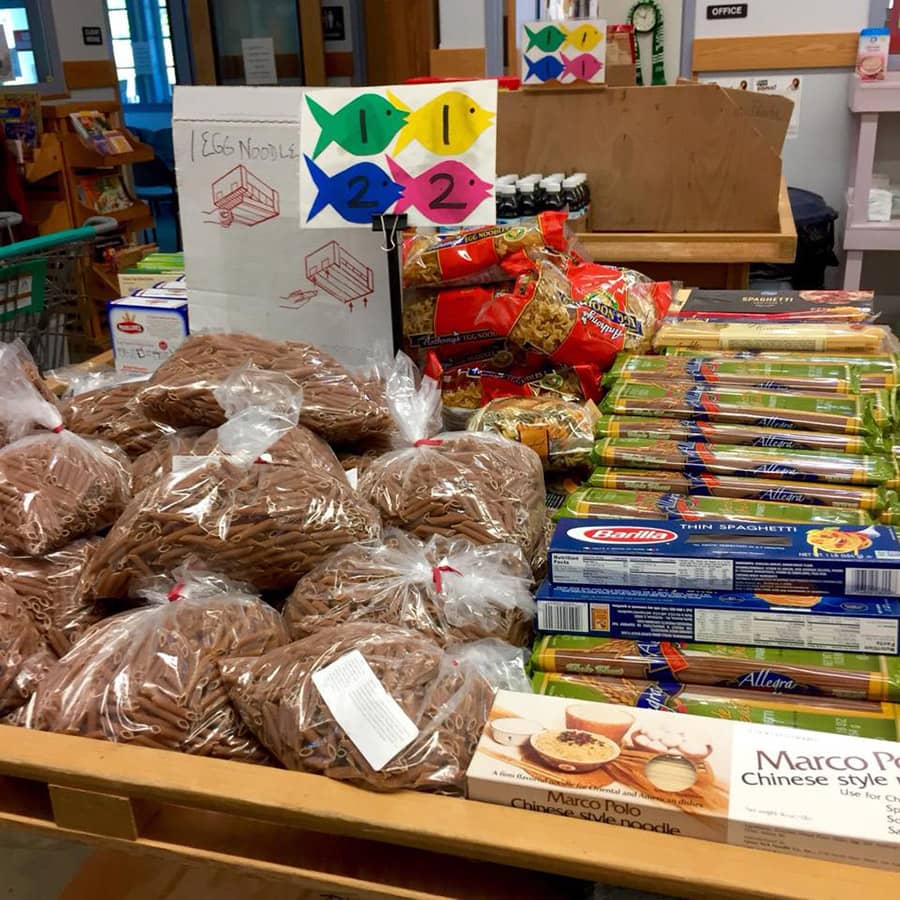 whole grains at the FISH Food pantry in Roseburg, OR